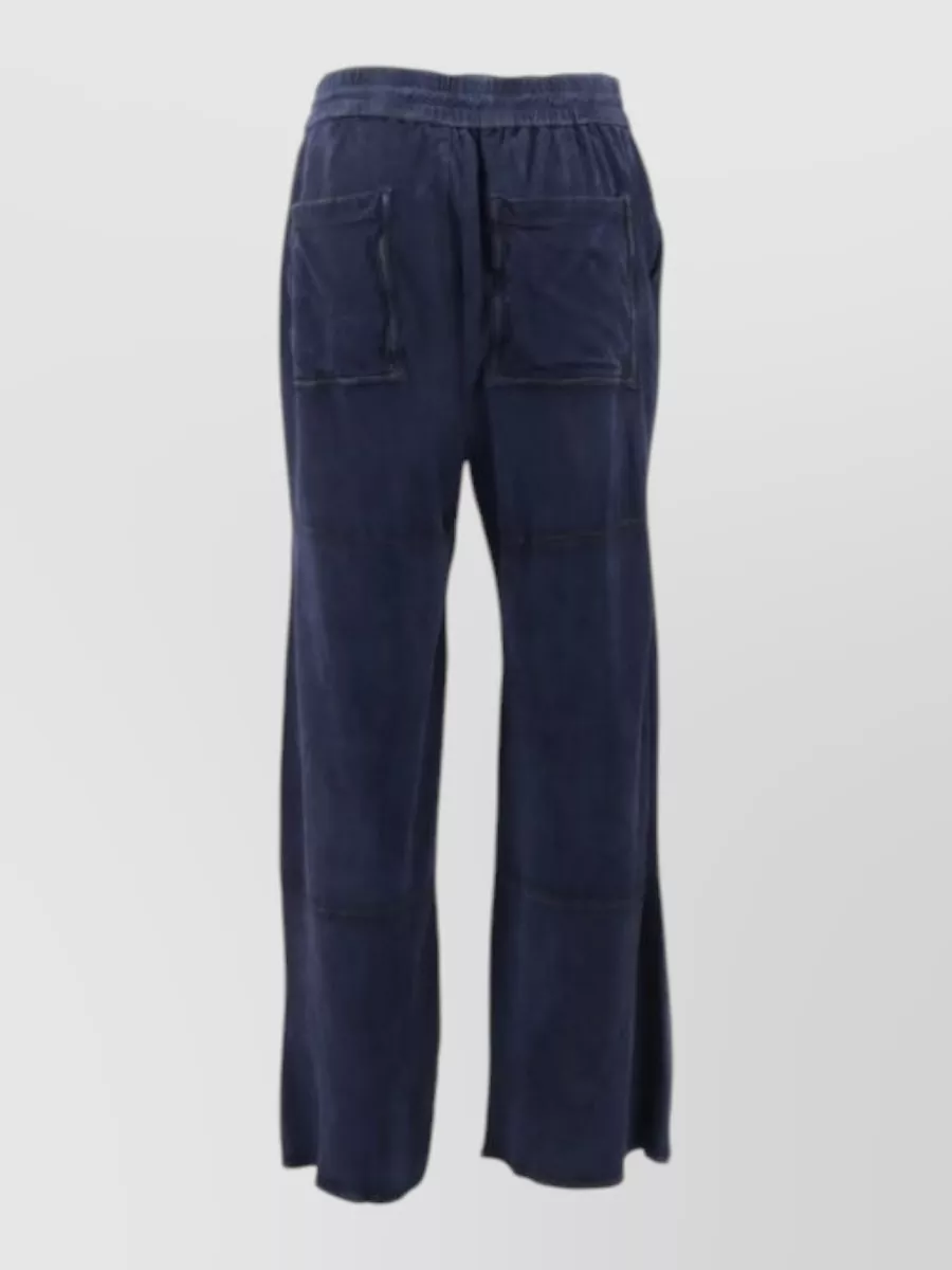Parosh Suede Wide-Leg Trousers