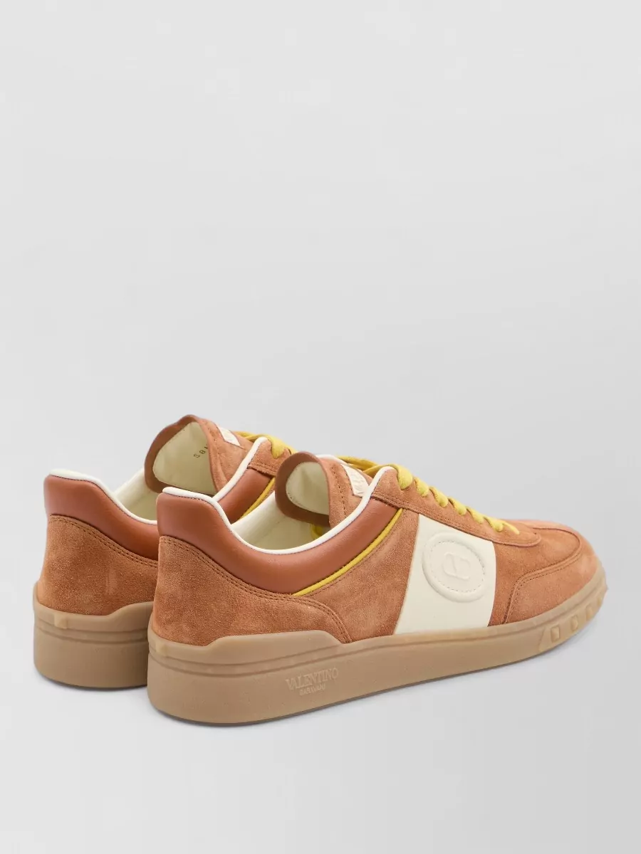 Valentino Garavani Upvillage Suede Calfskin Rockstud Sneakers