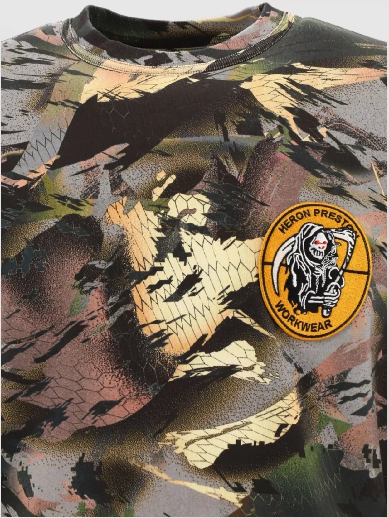 Heron Preston "Flaming Camo" Crew Neck T-Shirt
