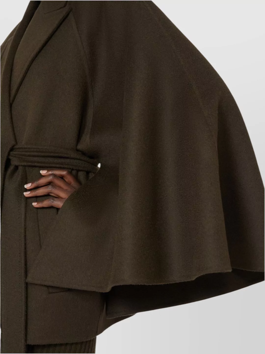 Max Mara Camel Hair Oversized Belted Cape
