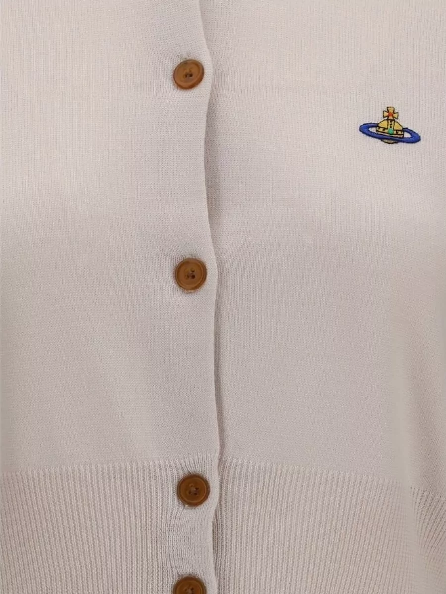 Vivienne Westwood Silk wool ribbed cropped cardigan
