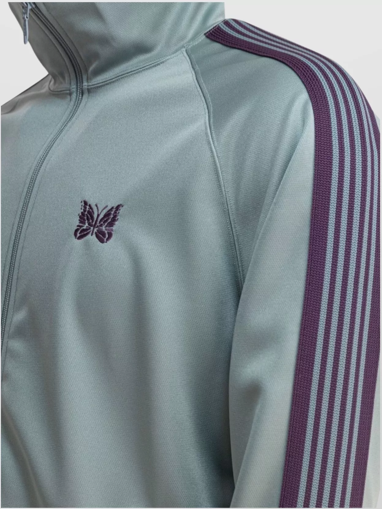 NEEDLES HIGH COLLAR SWEATER SIDE STRIPES