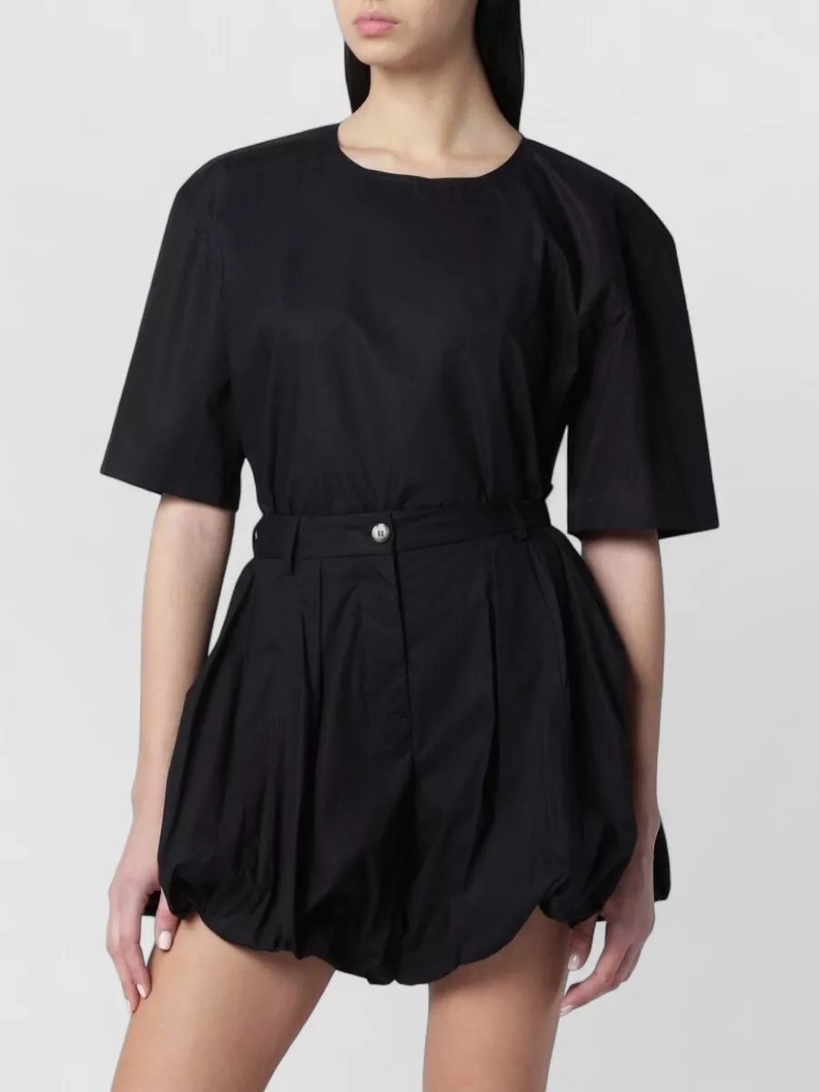 The Latest Tailored Shorts Belt Loops Pleated Design In Black