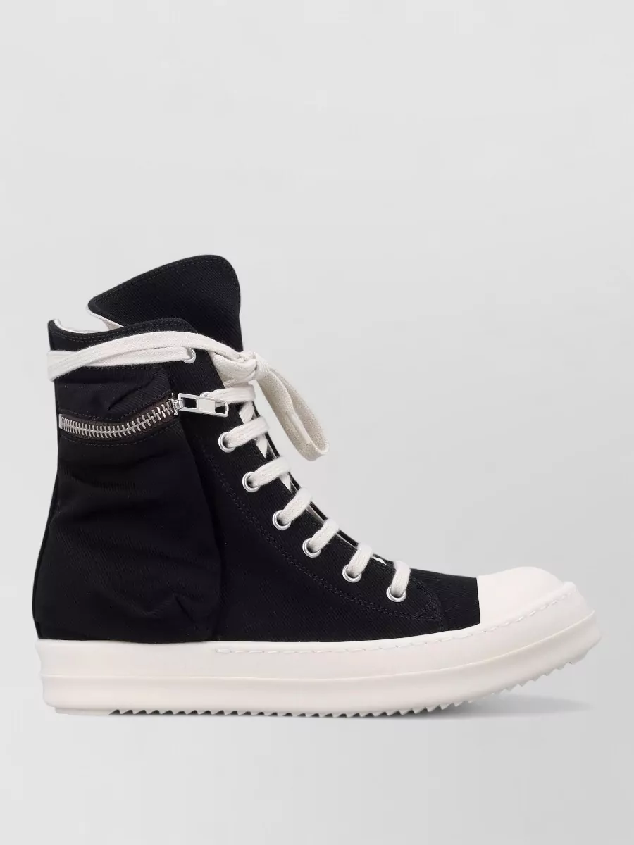 Rick Owens Drkshdw Canvas High-Top Boots
