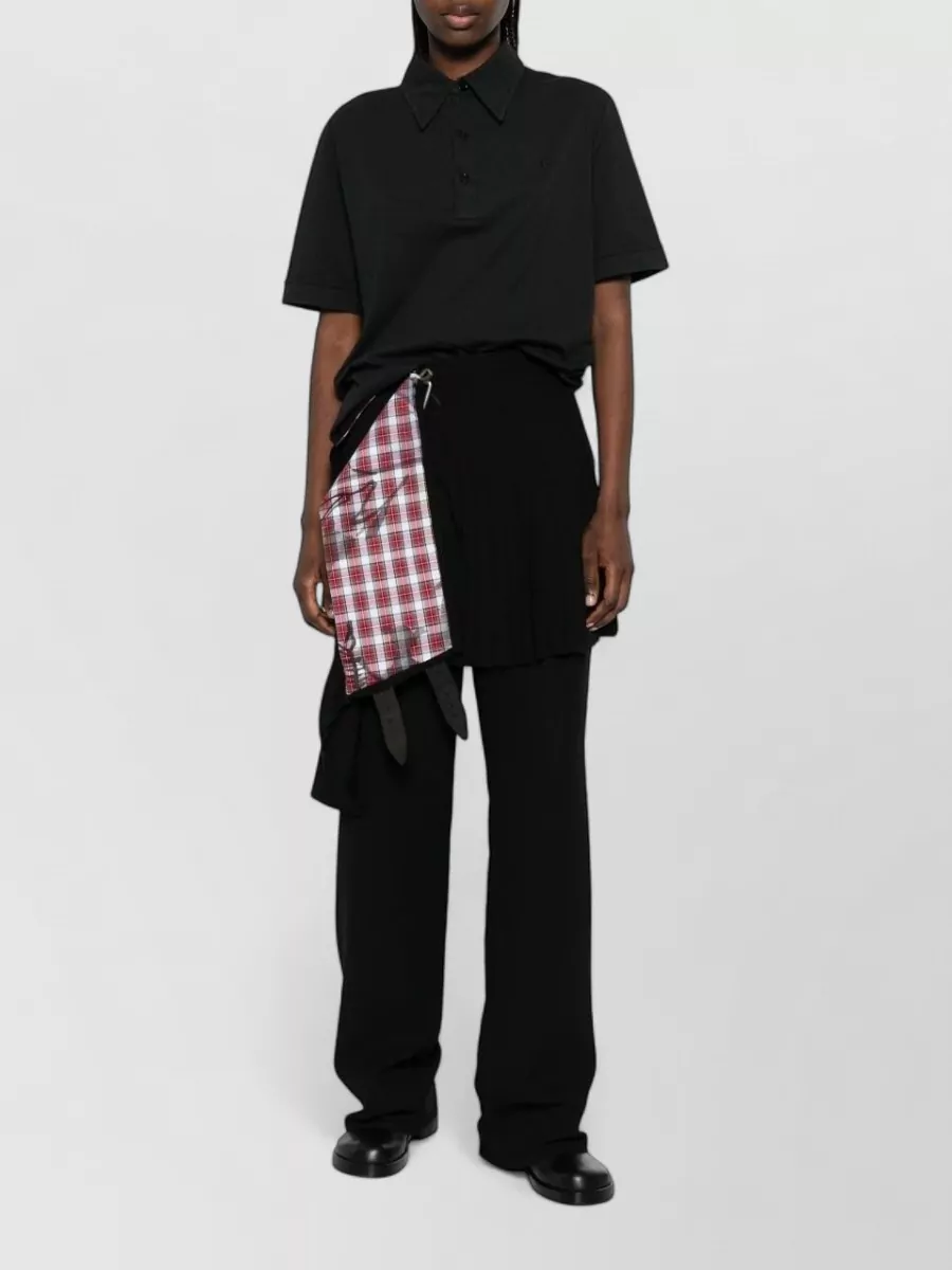 Mm6 Maison Margiela Cotton Logo-Embroidered Short-Sleeve Polo Shirt