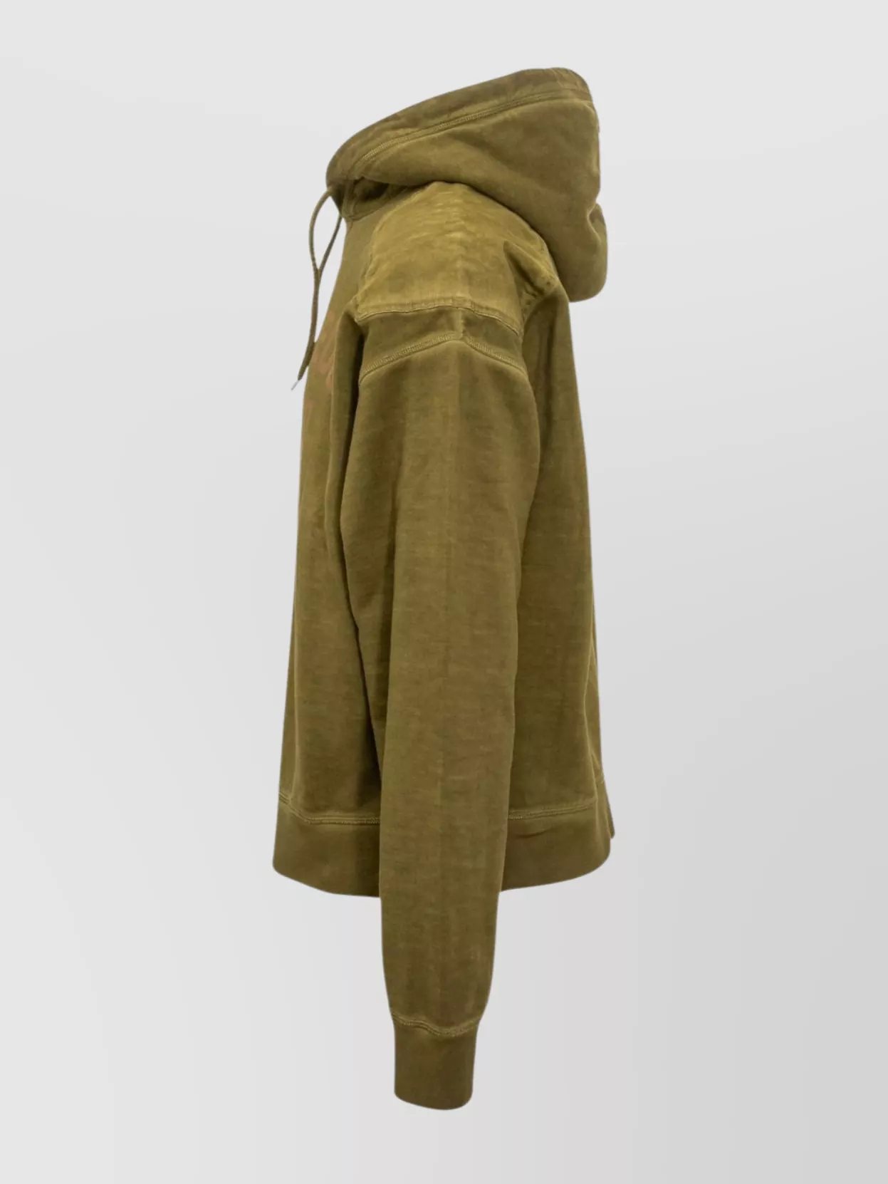 Dsquared2 Hooded Sweater With Drawstring And Ribbed Cuffs In Green