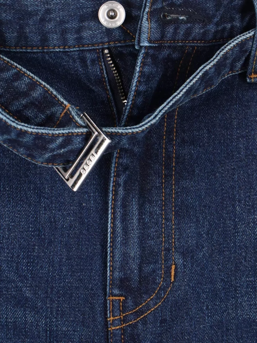 Sacai Wide Leg Straight Trousers Five Pocket