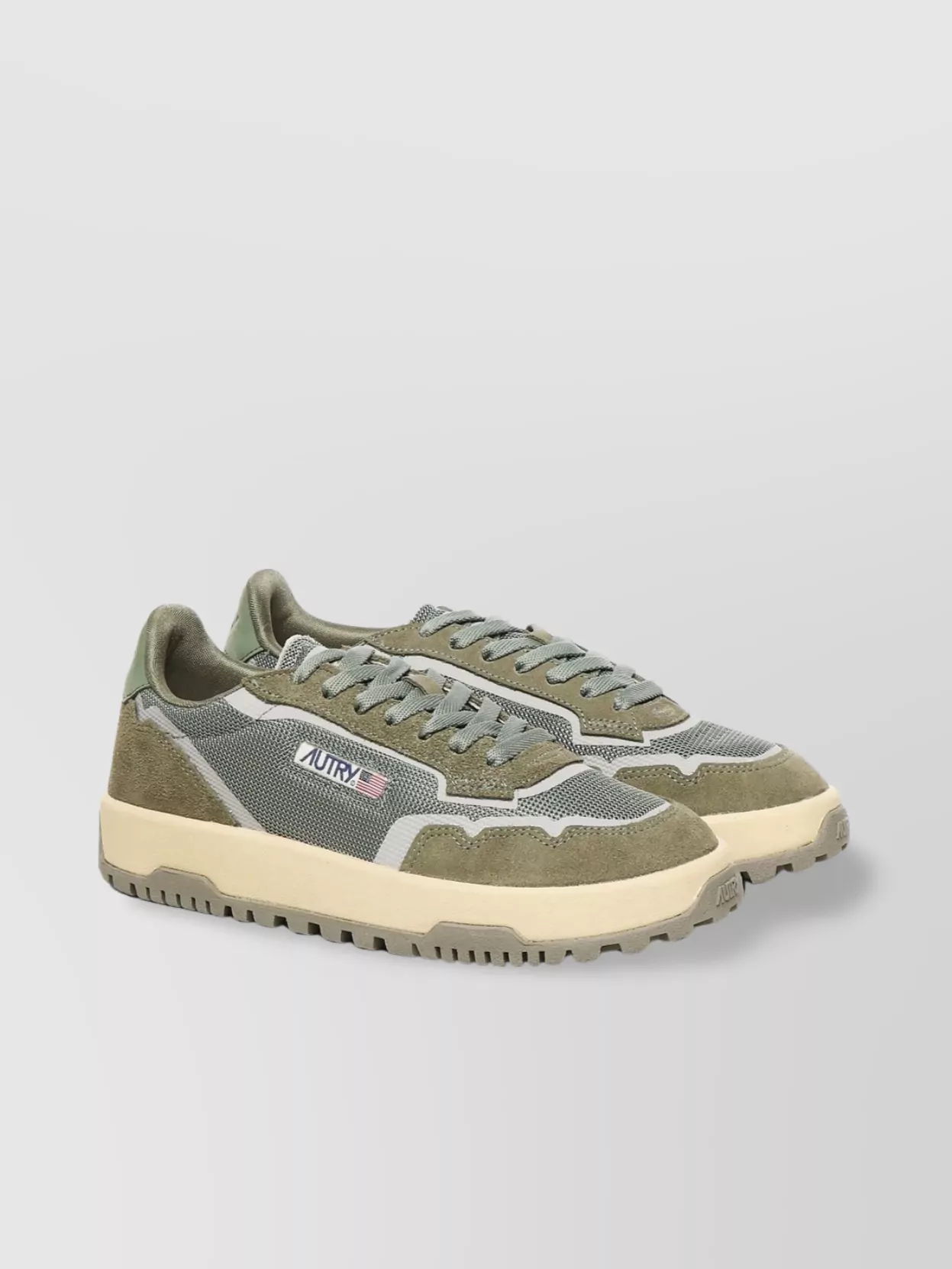Autry Mesh and suede low top sneakers