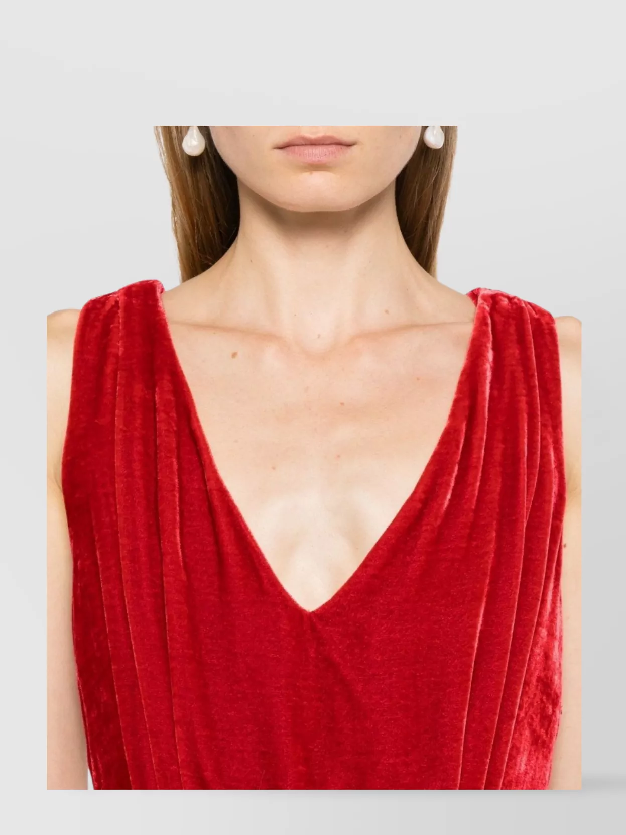 Parosh Flared Maxi Dress High-Low Hem