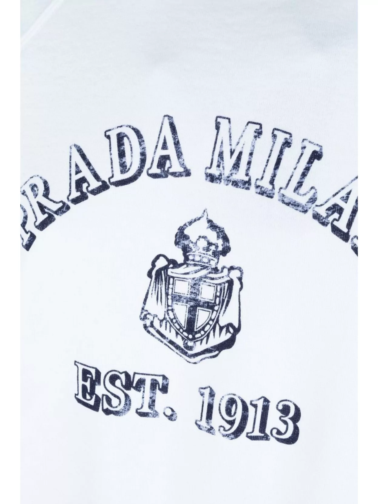 Prada Logo Print Crewneck Sweatshirt