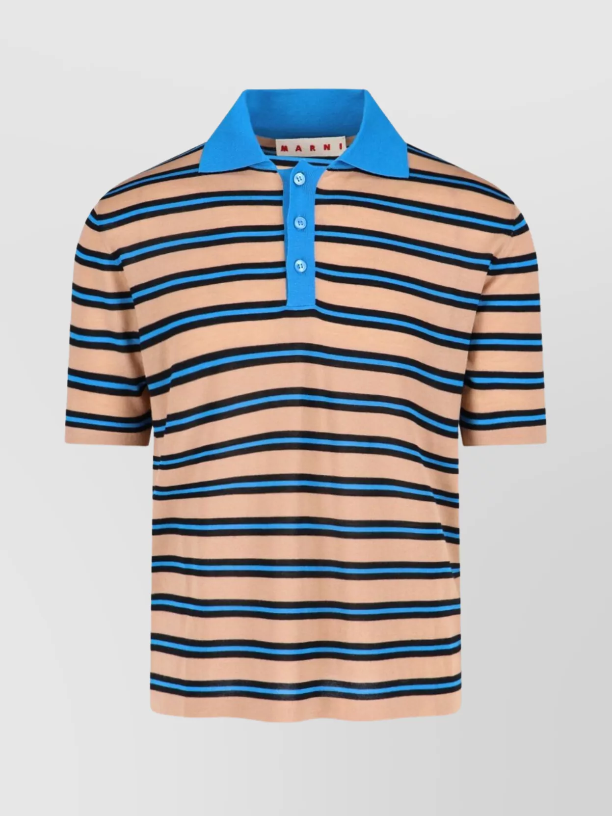 Marni Striped Polo Collar T-Shirt