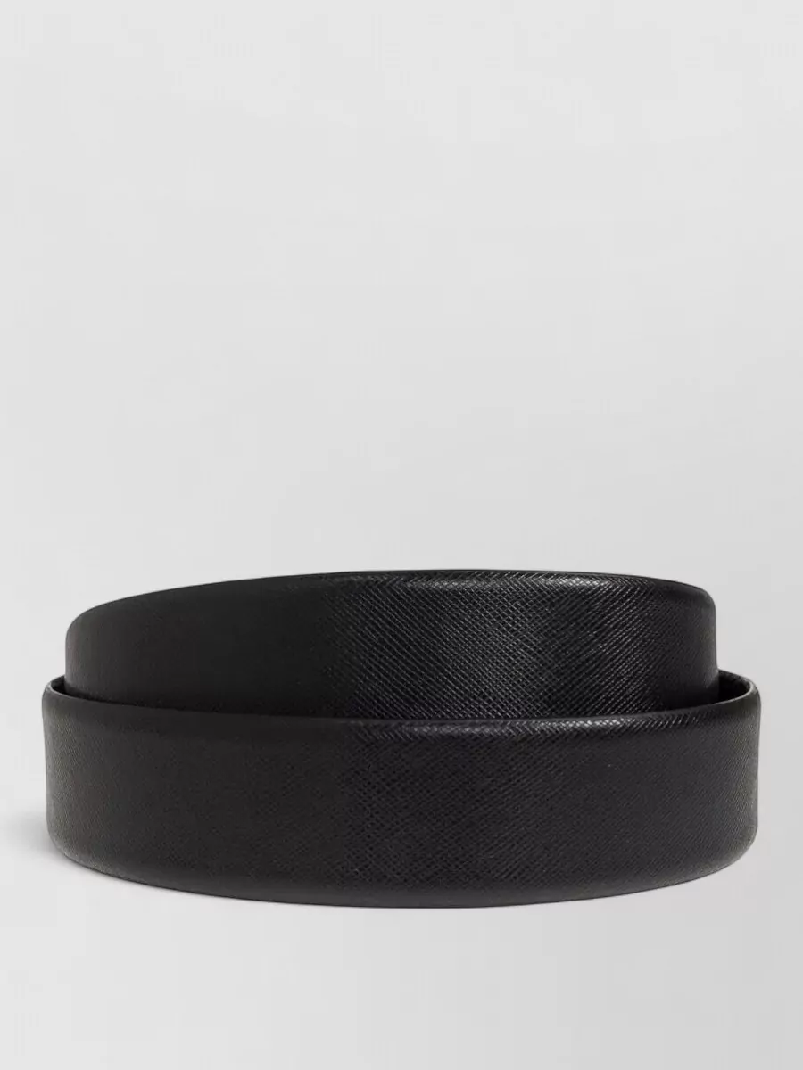 Emporio Armani Textured Buckle Belt Adjustable Length Design
