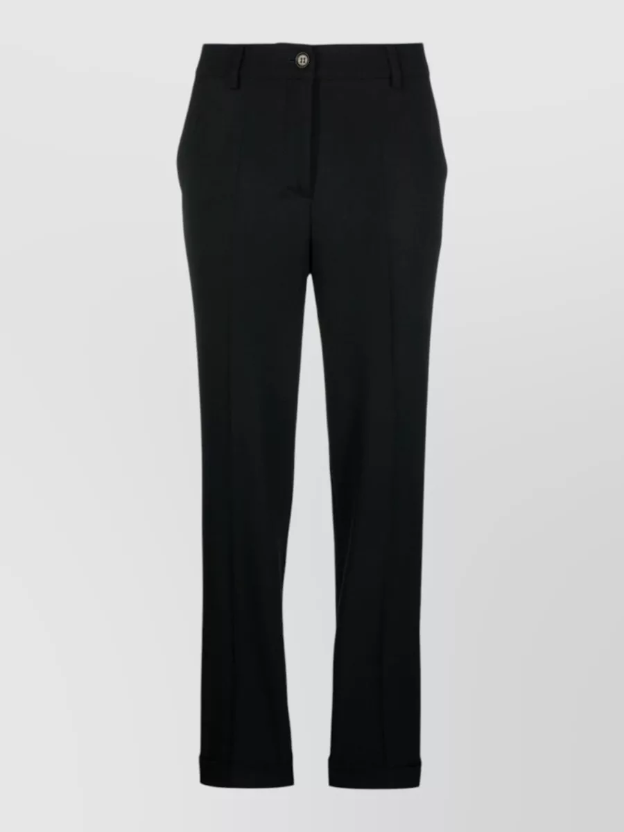 Parosh wool low-rise cropped slim-fit tailored trousers