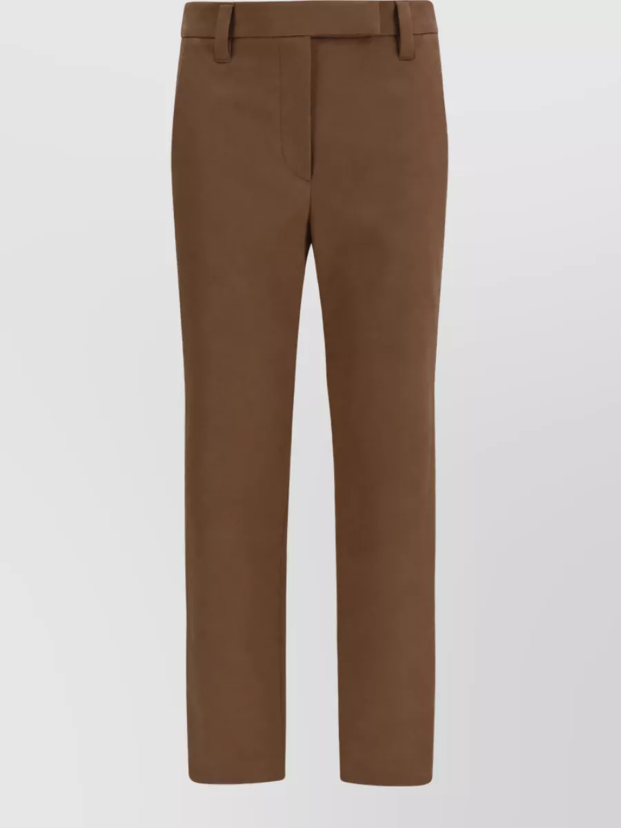 Brunello Cucinelli cotton straight-leg slim-fit ankle-length trousers