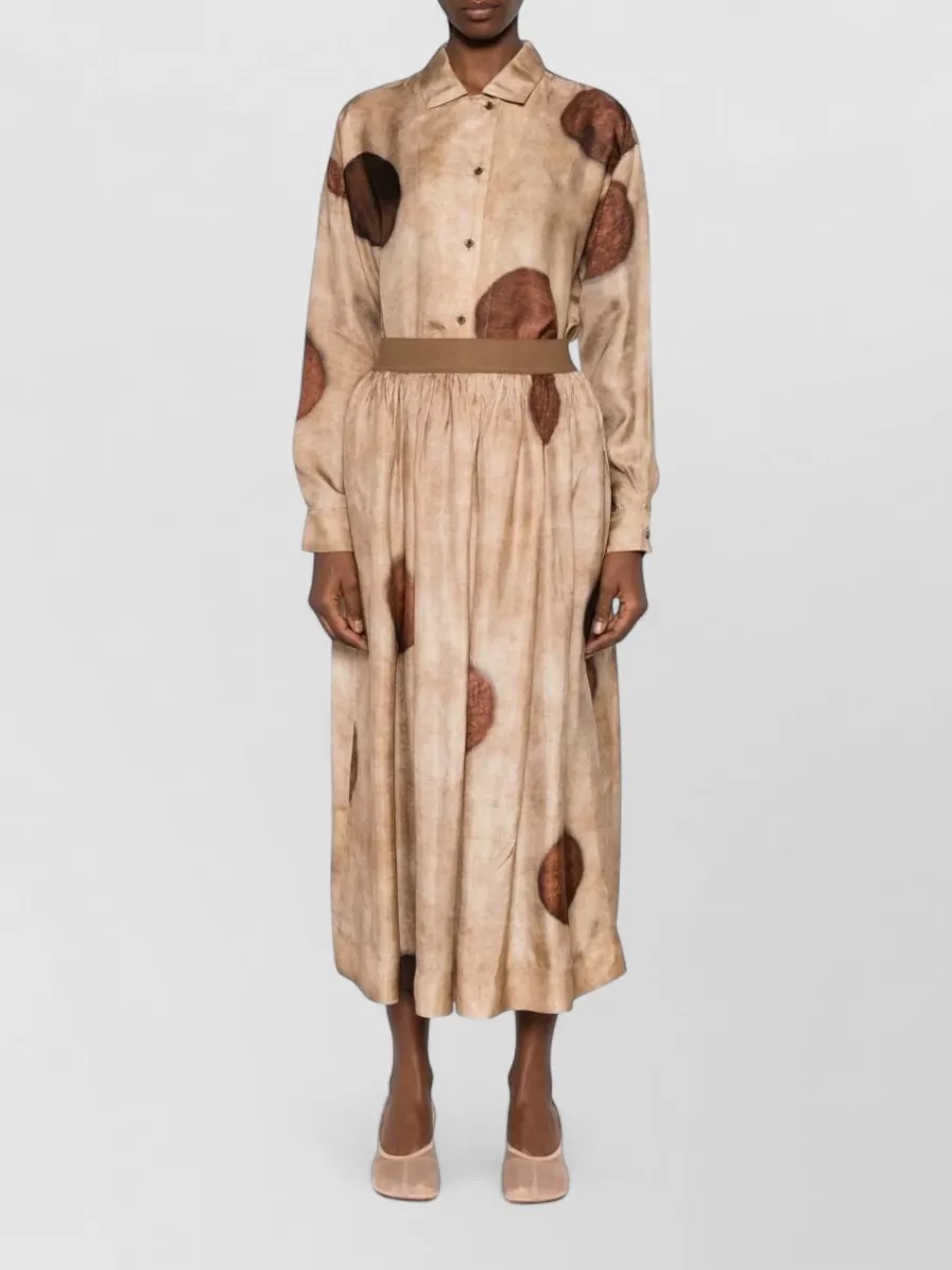 Uma Wang Printed Midi Skirt