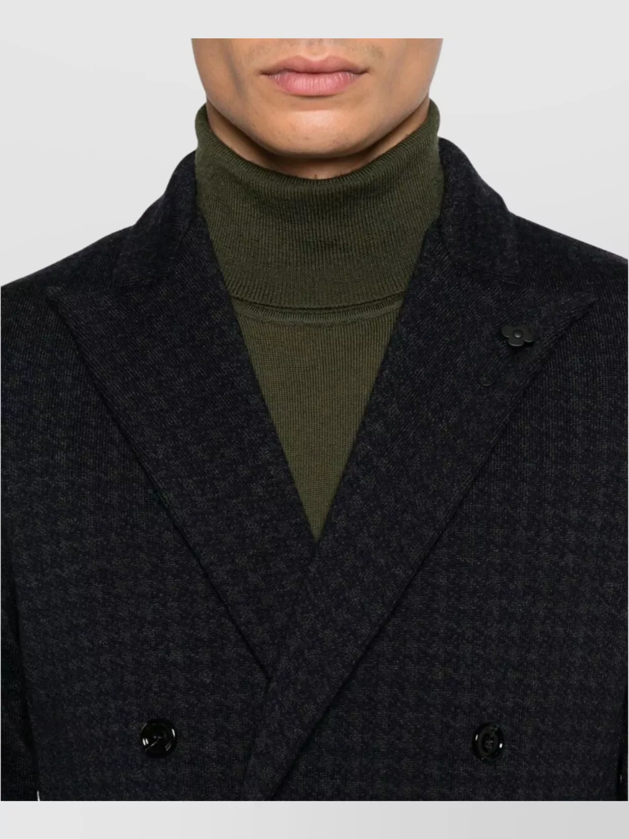 Lardini Men's Houndstooth Double-Breasted Jacket