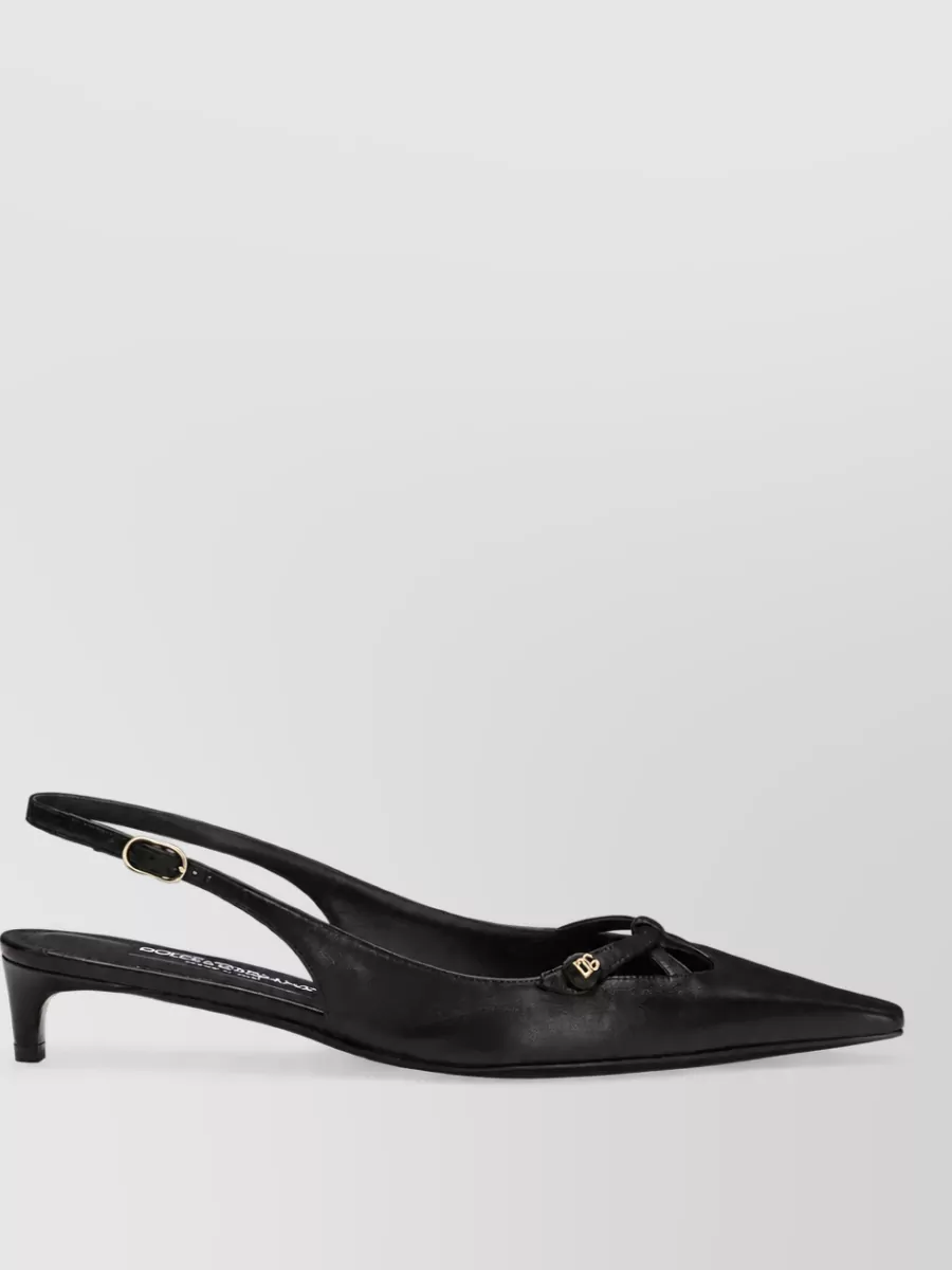 Dolce&Gabbana Leather Slingback Mules