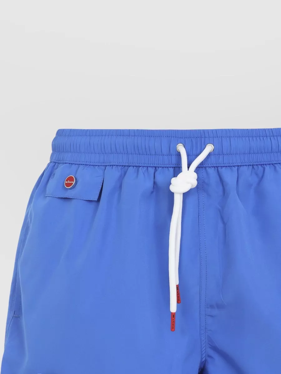 Kiton Swim Shorts Elastic Waistband Side And Back Pockets