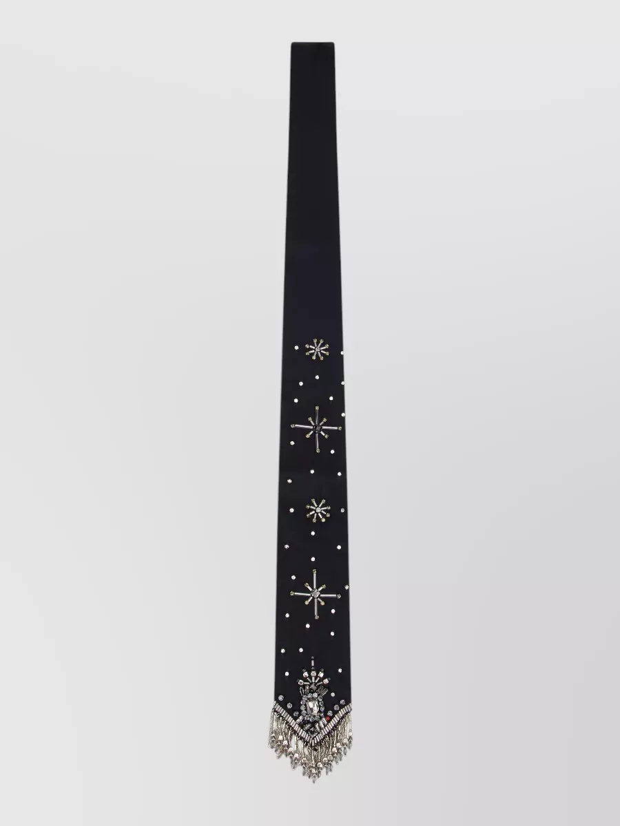 Pinko beaded fringe tie