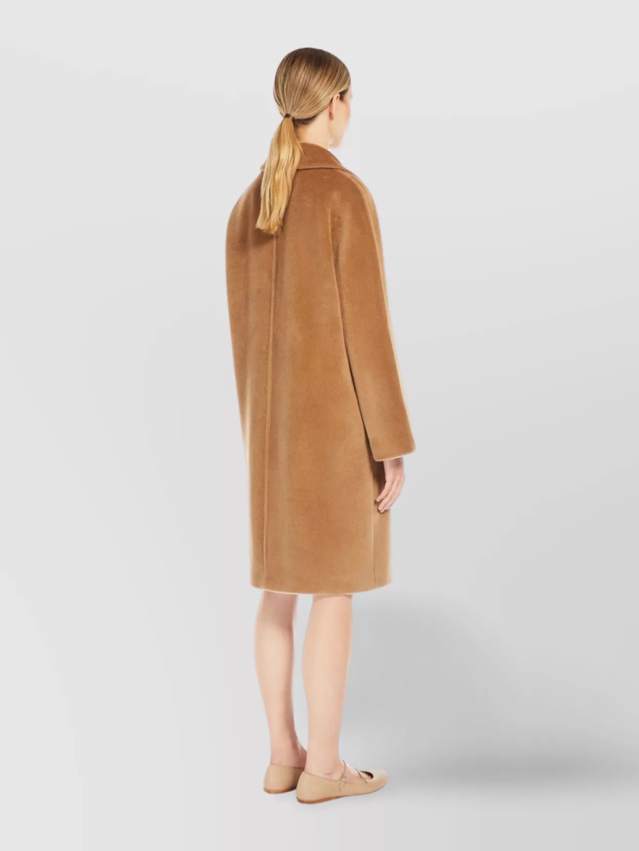 S Max Mara Beaver Fabric Double-Breasted Coat