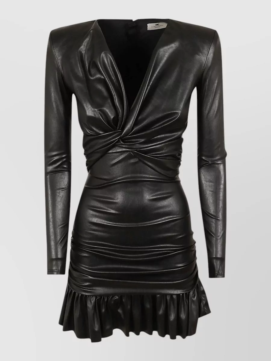 Elisabetta Franchi draped knotted mini dress