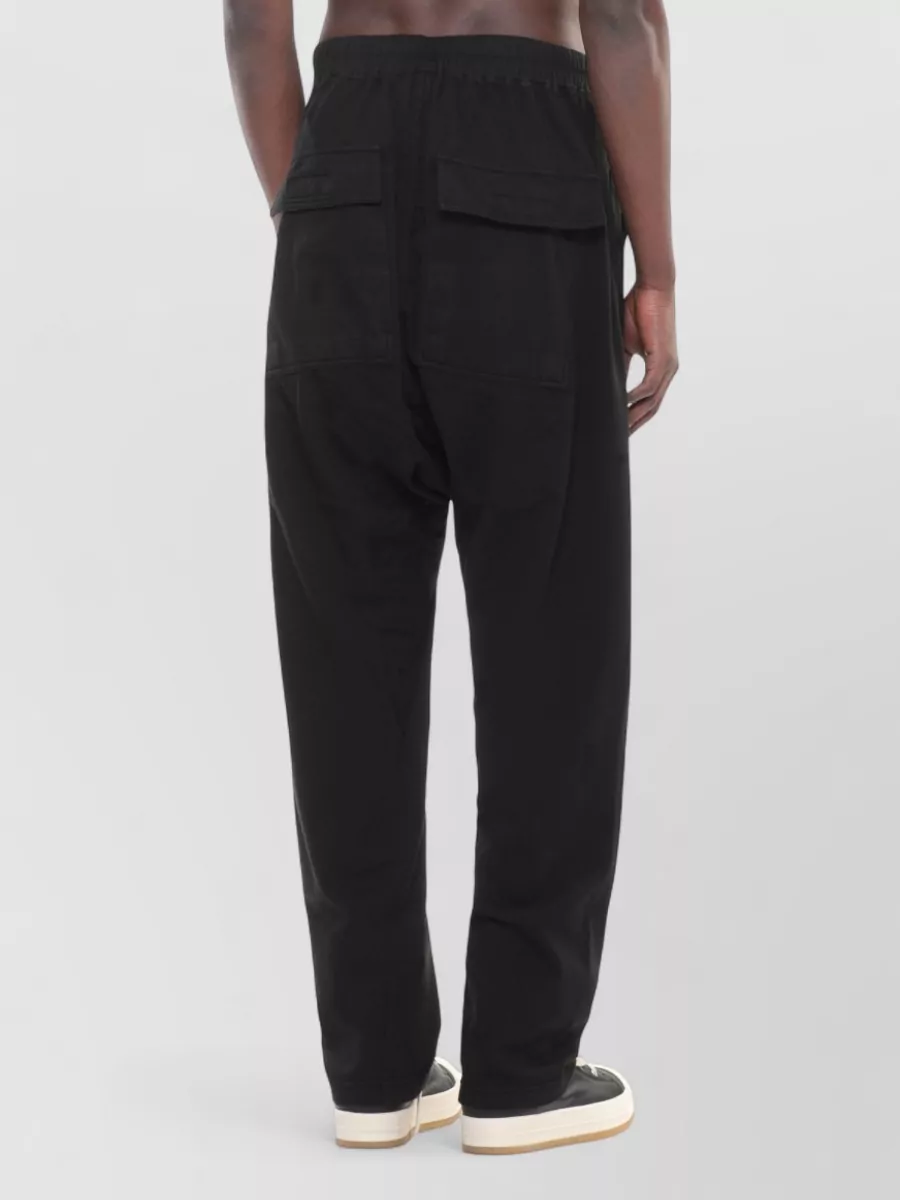 Rick Owens Drkshdw Straight Leg Cotton Trousers Welt Pockets