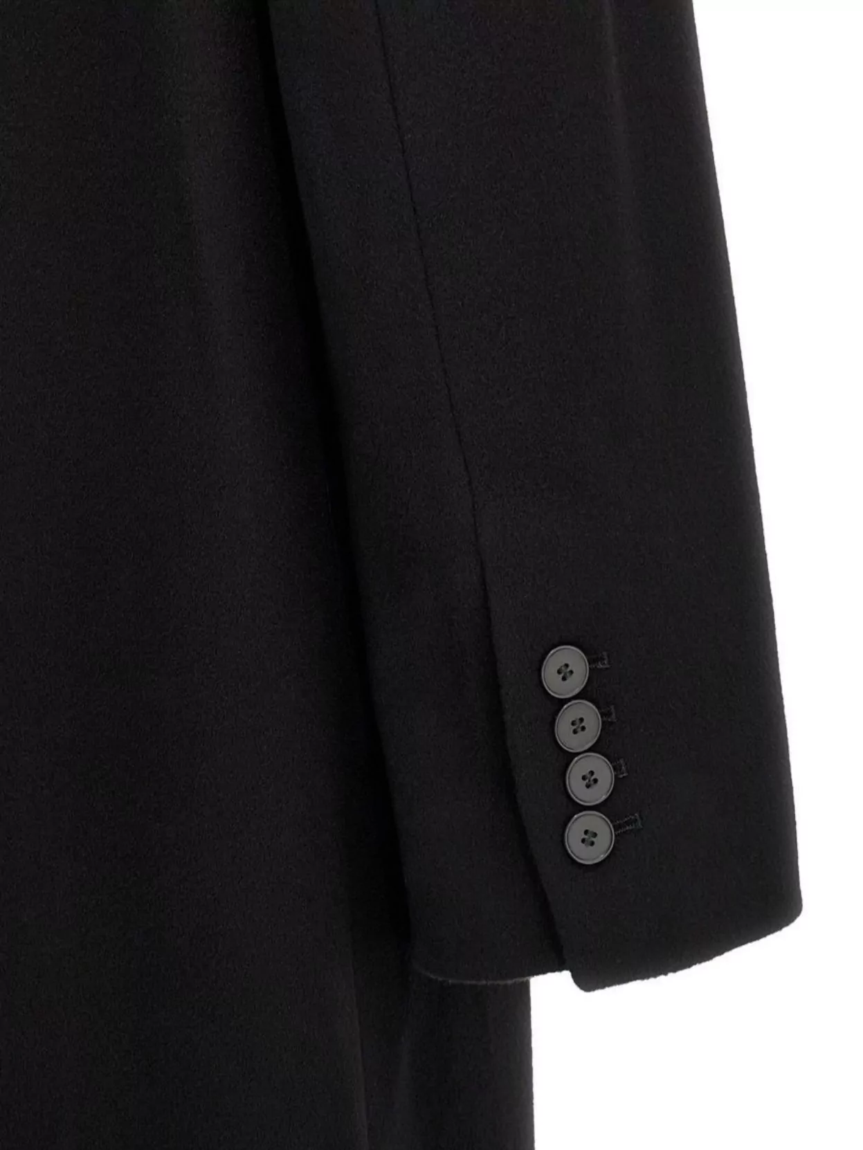 Loulou Studio Longline Double Breasted Notched Lapel Coat In Black