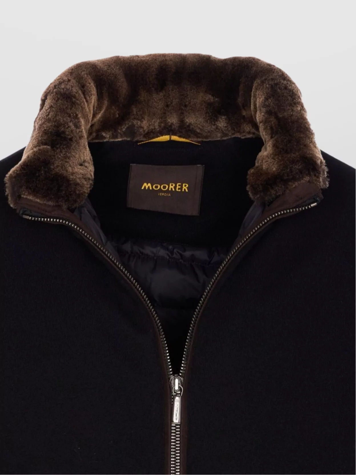Moorer Fur Collar Padded Ribbed Cuffs Jacket