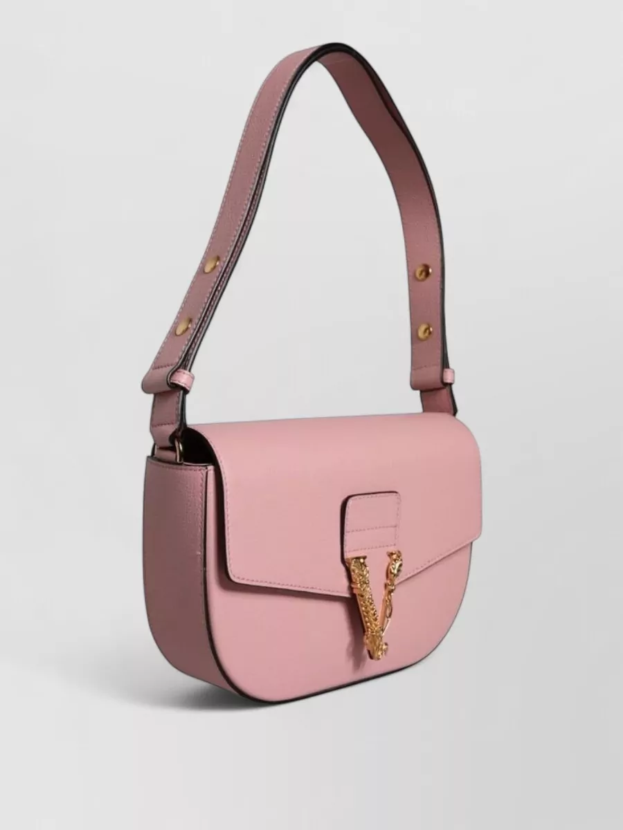 Versace Greca Goddess Leather Shoulder Bag