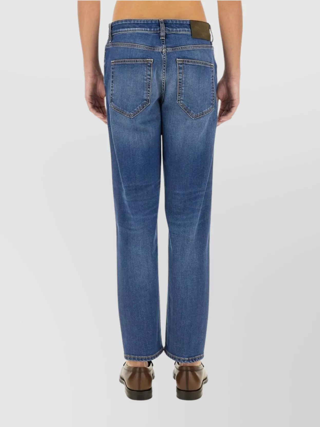 Pt Torino Straight Leg Denim Jeans With Faded Effect