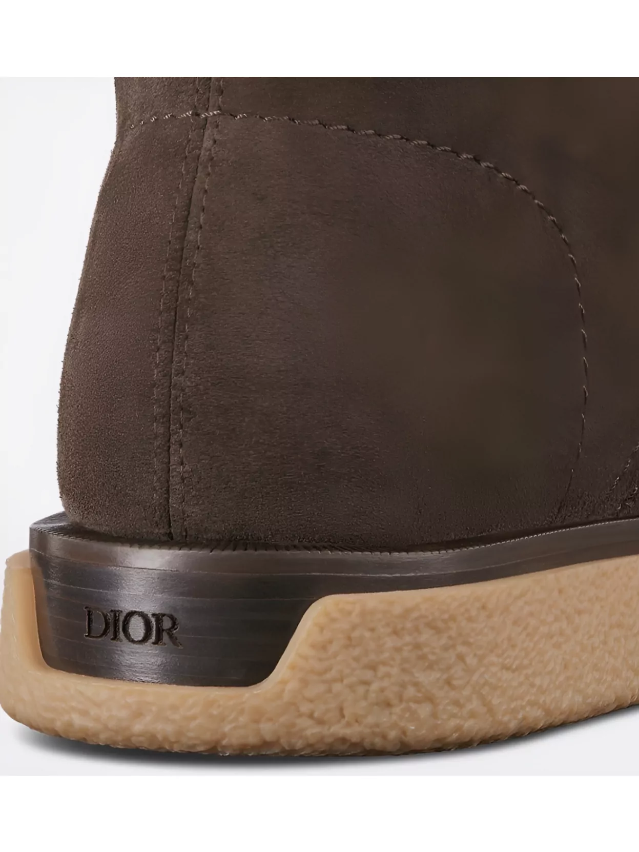 Christian Dior Round Toe Suede Finish Stitch Detailing Boots