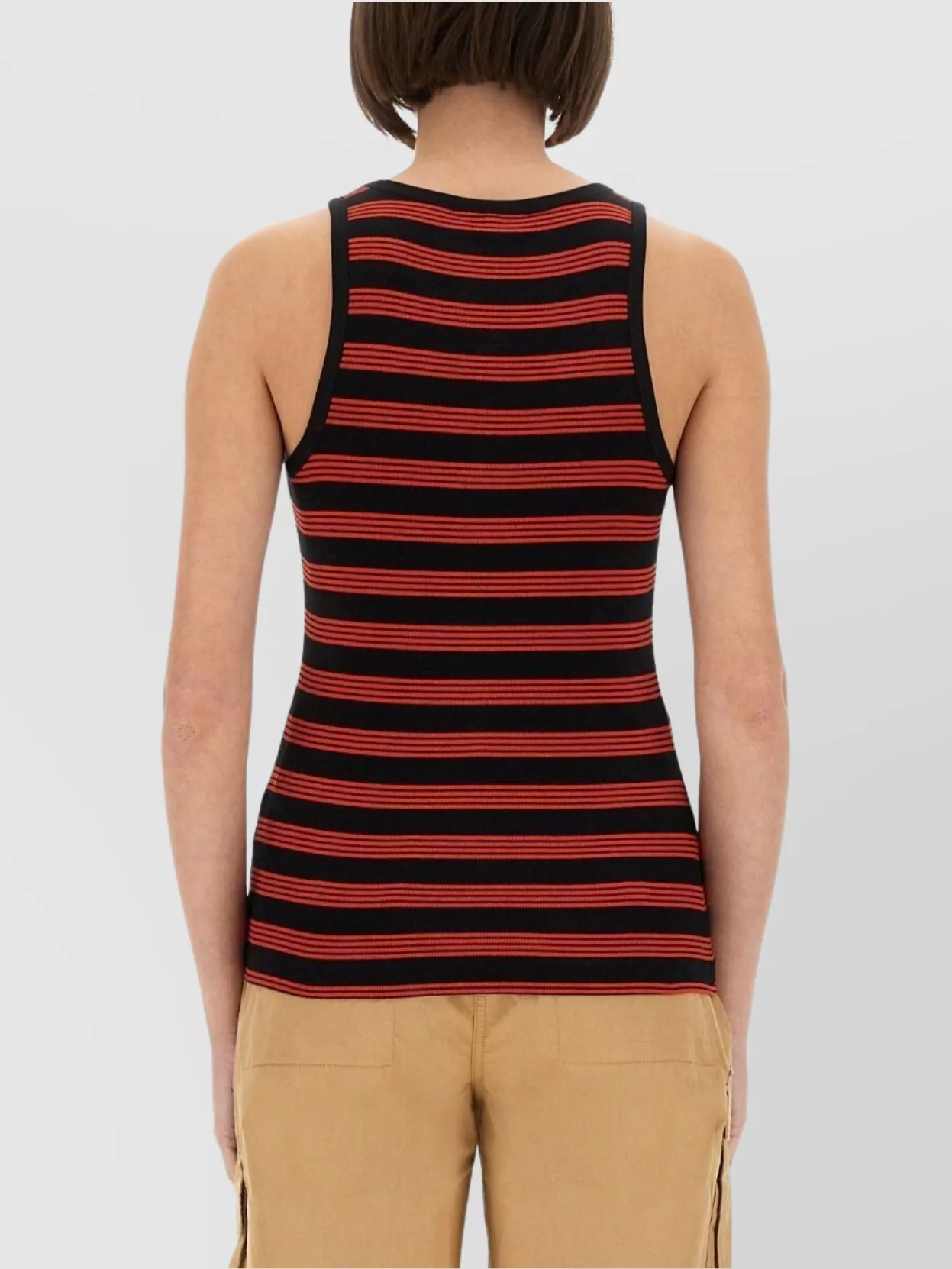 Ganni Textured Cotton Tank Top