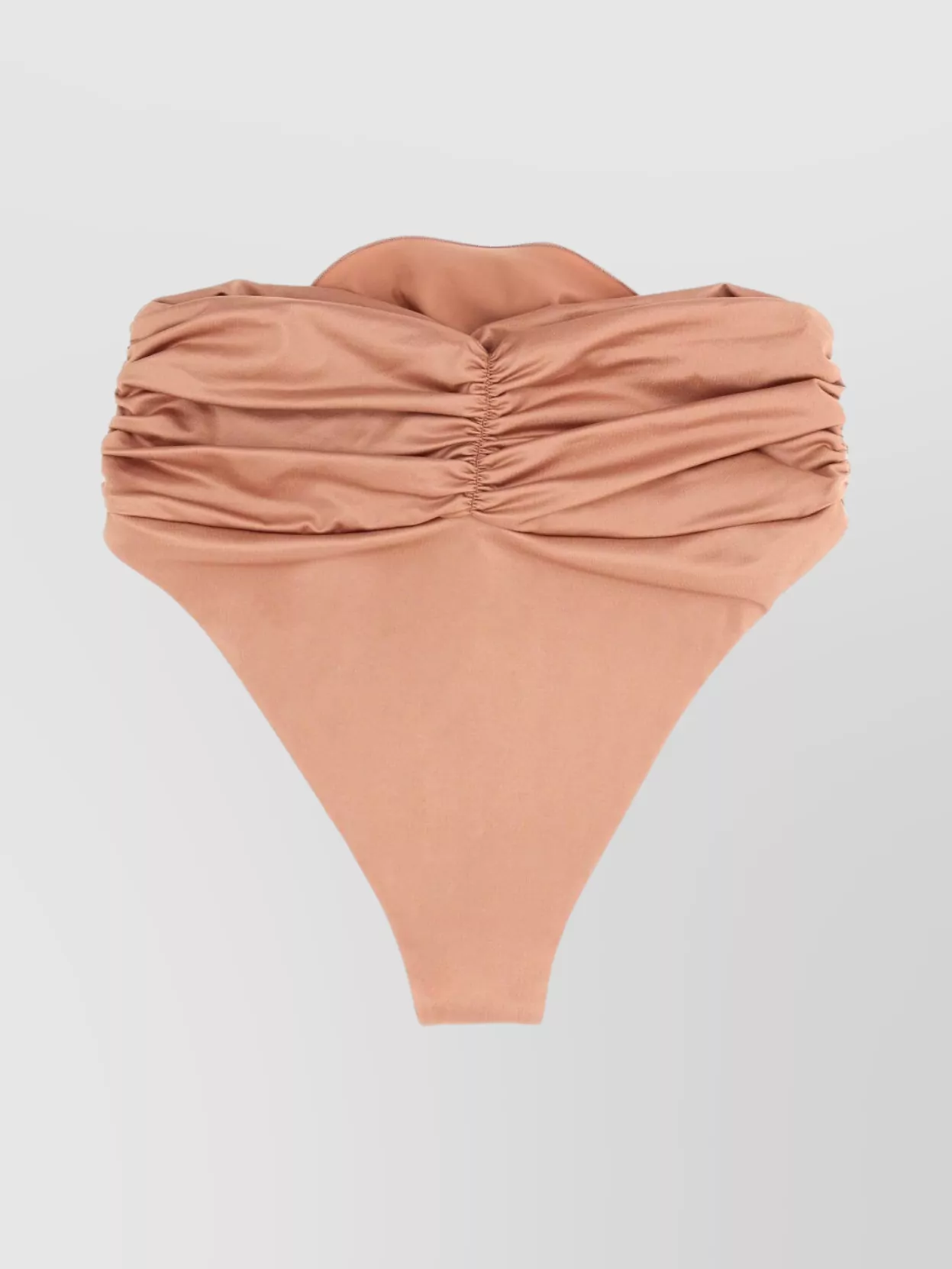 MAGDA BUTRYM BANDEAU TOP FLORAL EMBELLISHMENT HIGH-WAISTED SWIMWEAR