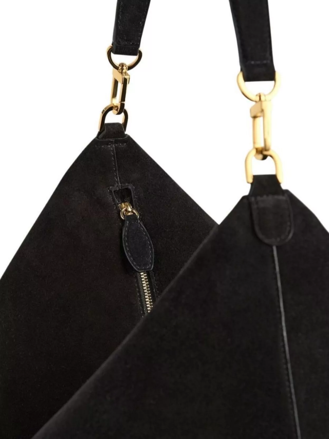 Totême Suede Leather Shoulder Bag With Detachable Handle