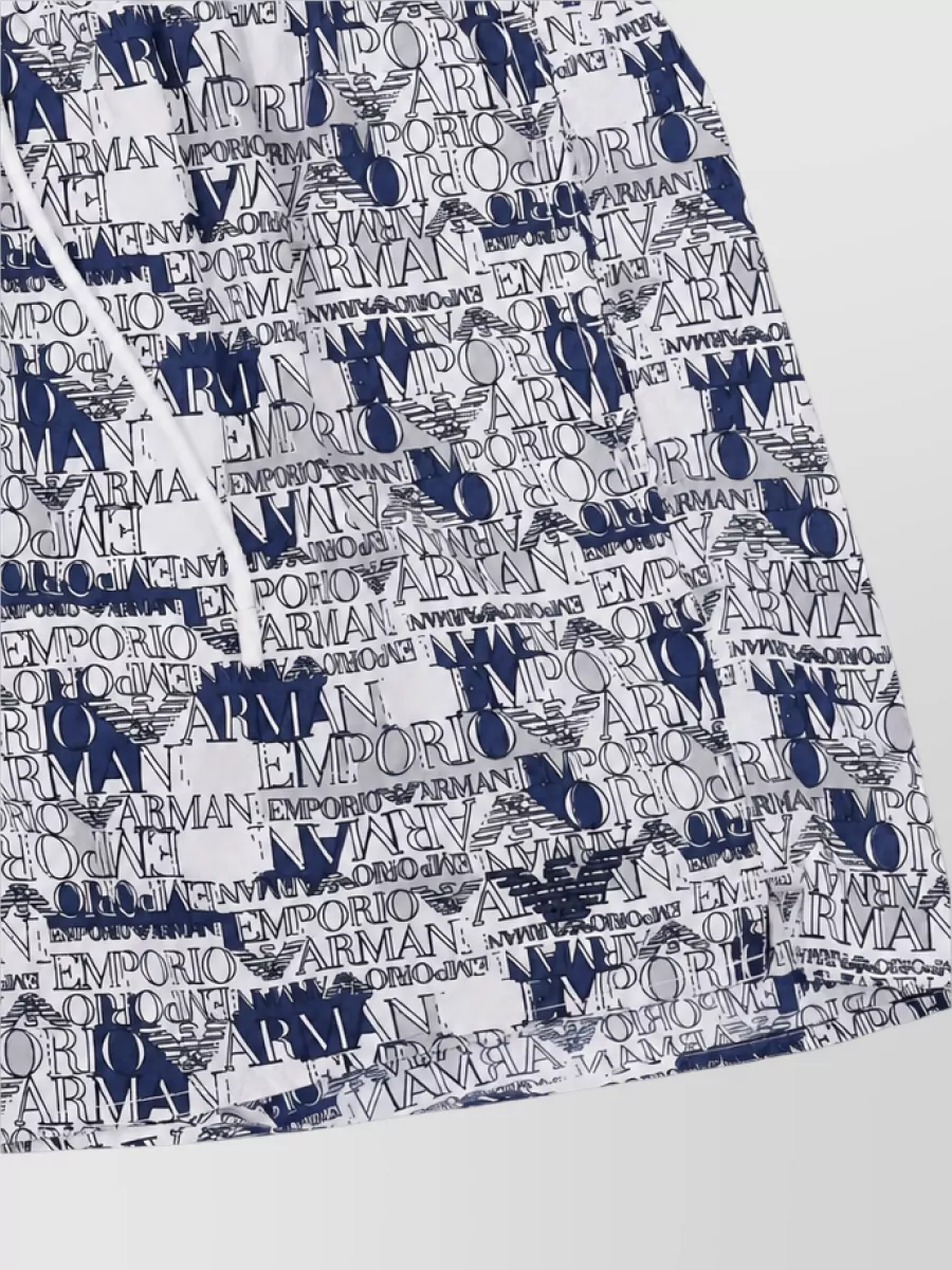 Emporio Armani Logo-Print Swim Shorts