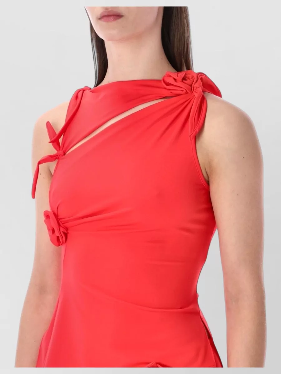 Coperni Asymmetric Cutout Sleeveless Midi Dress