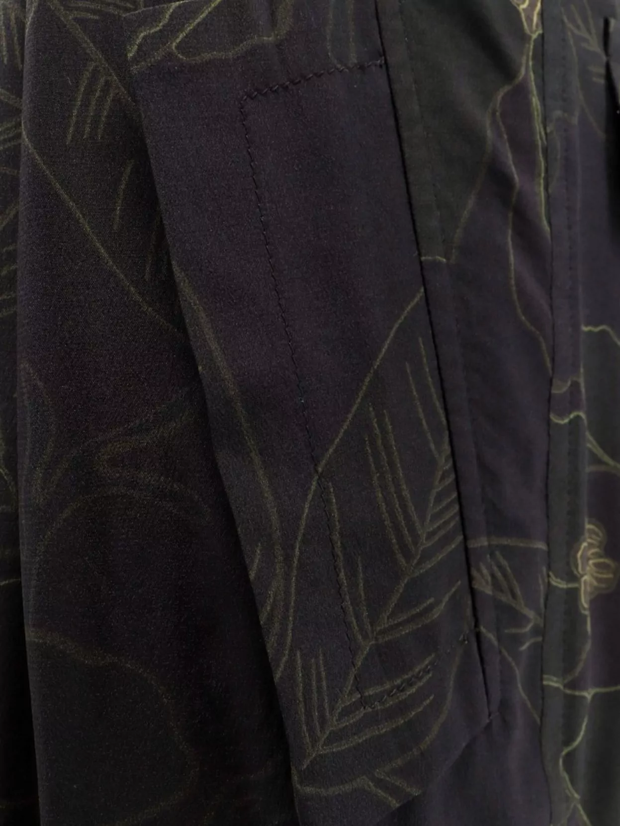 Shop Dries Van Noten Silk Floral Pattern Cargo Trousers