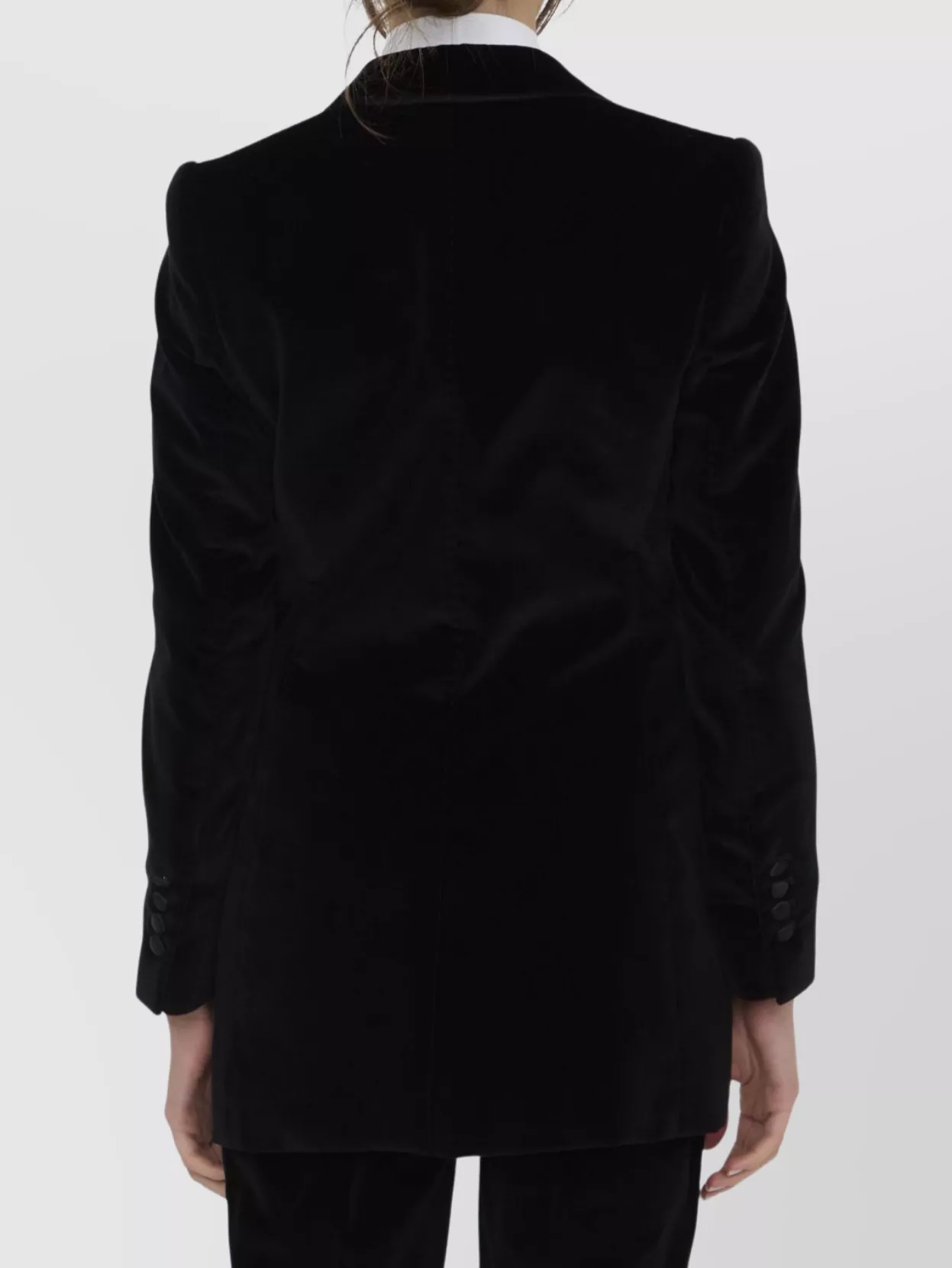Dolce&Gabbana Velvet Tuxedo Jacket With Peaked Lapels