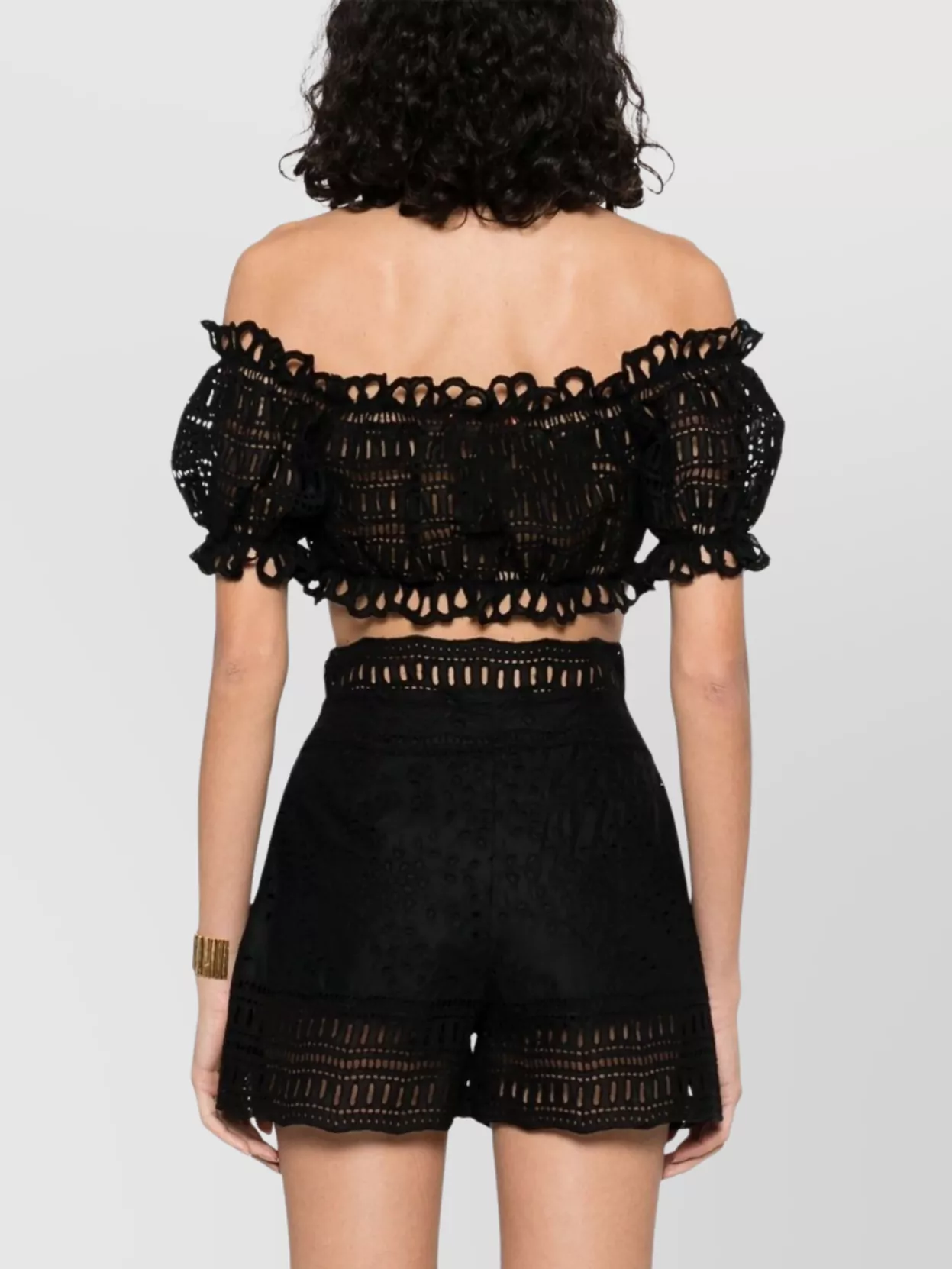 Ermanno Scervino Cotton Blend Off-shoulder Crop Top