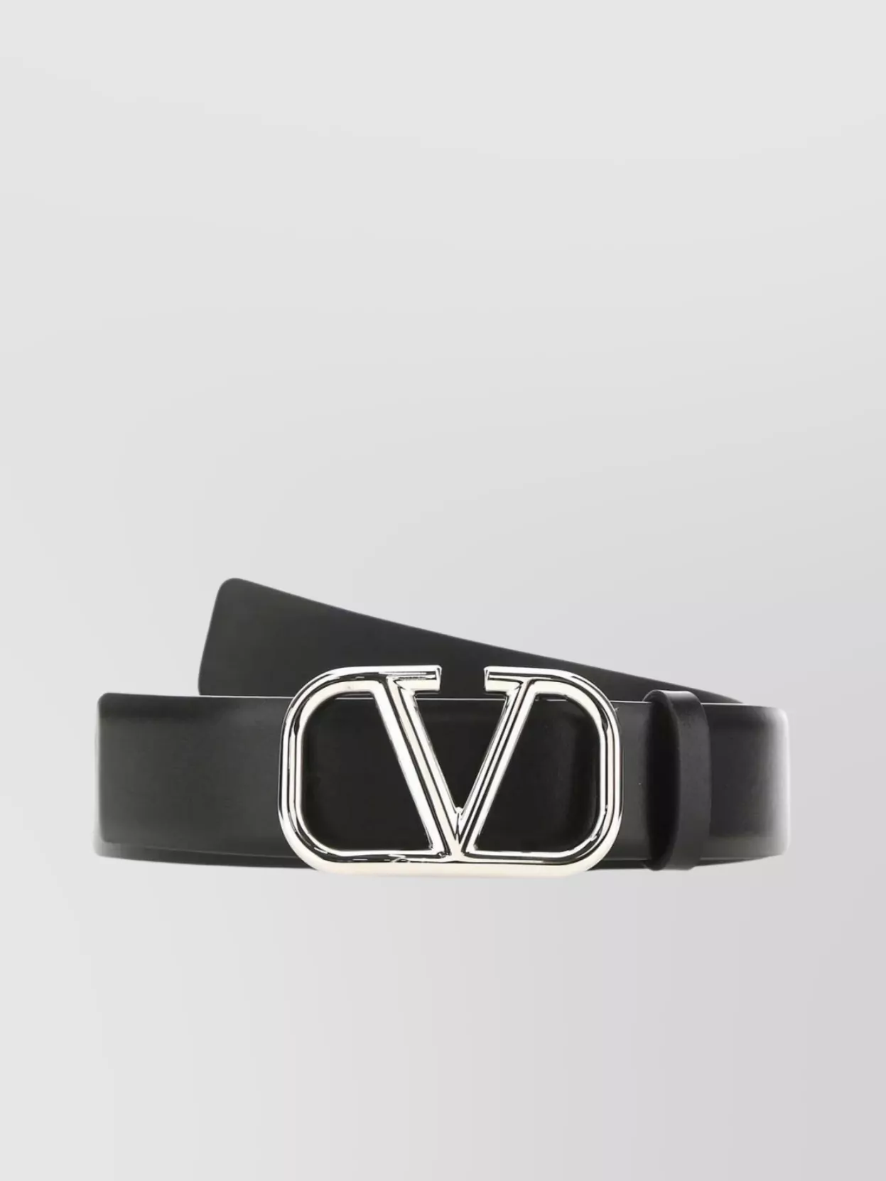 Shop Valentino Leather Vlogo Signature Belt