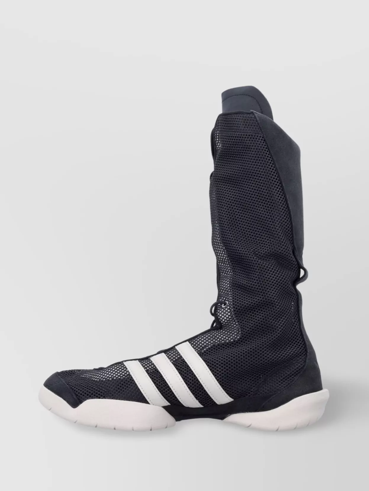Shop Y-3 Striped Mesh High-top Sneakers