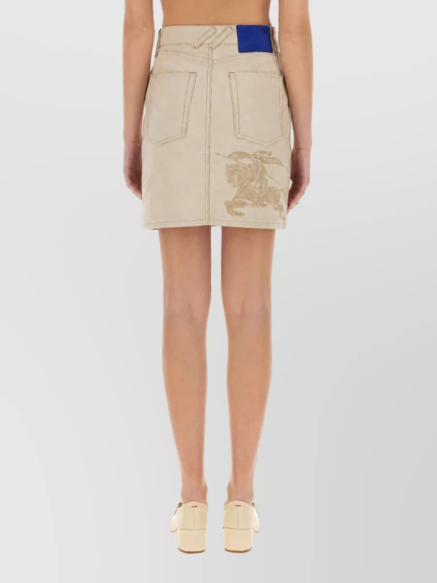 Burberry Denim High-Rise Skirt
