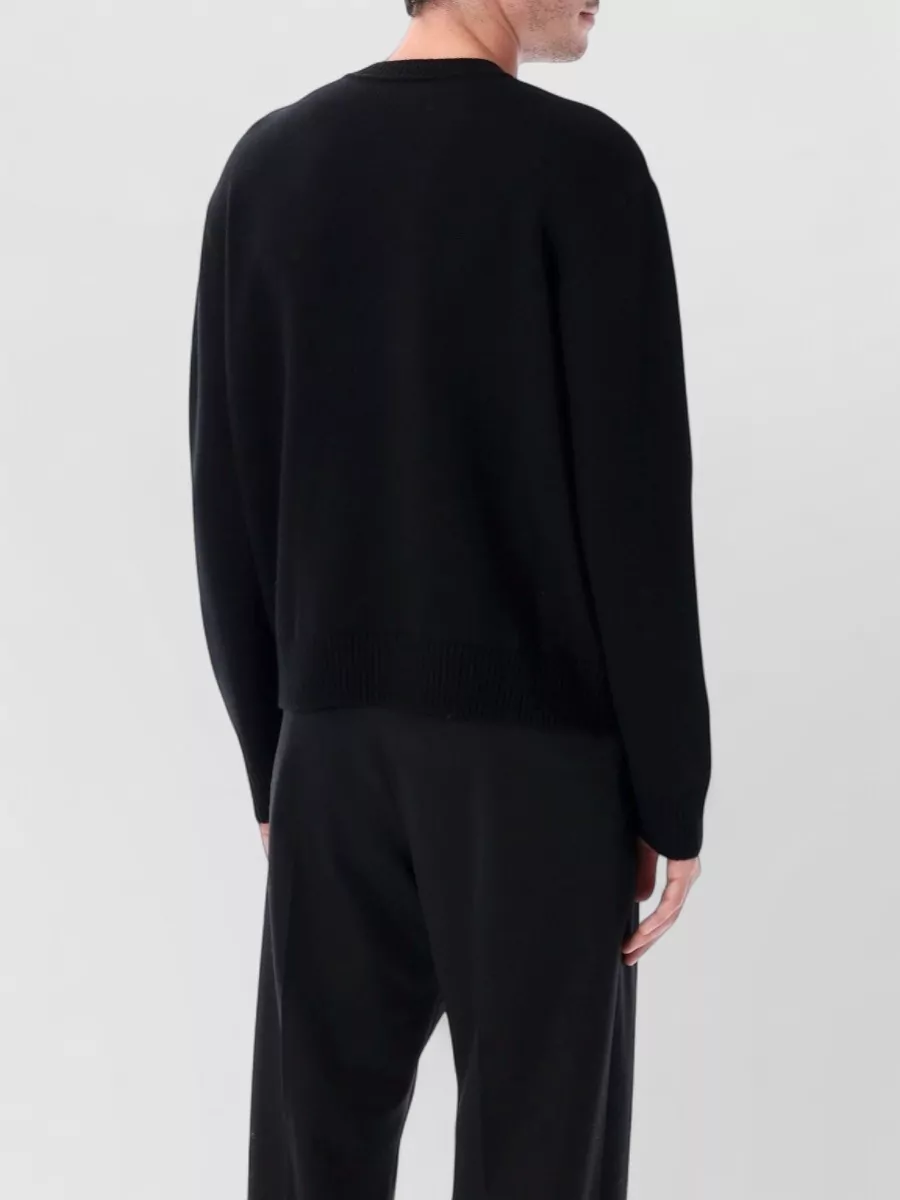 Casablanca Merino Wool Intarsia Knit Crewneck Sweater