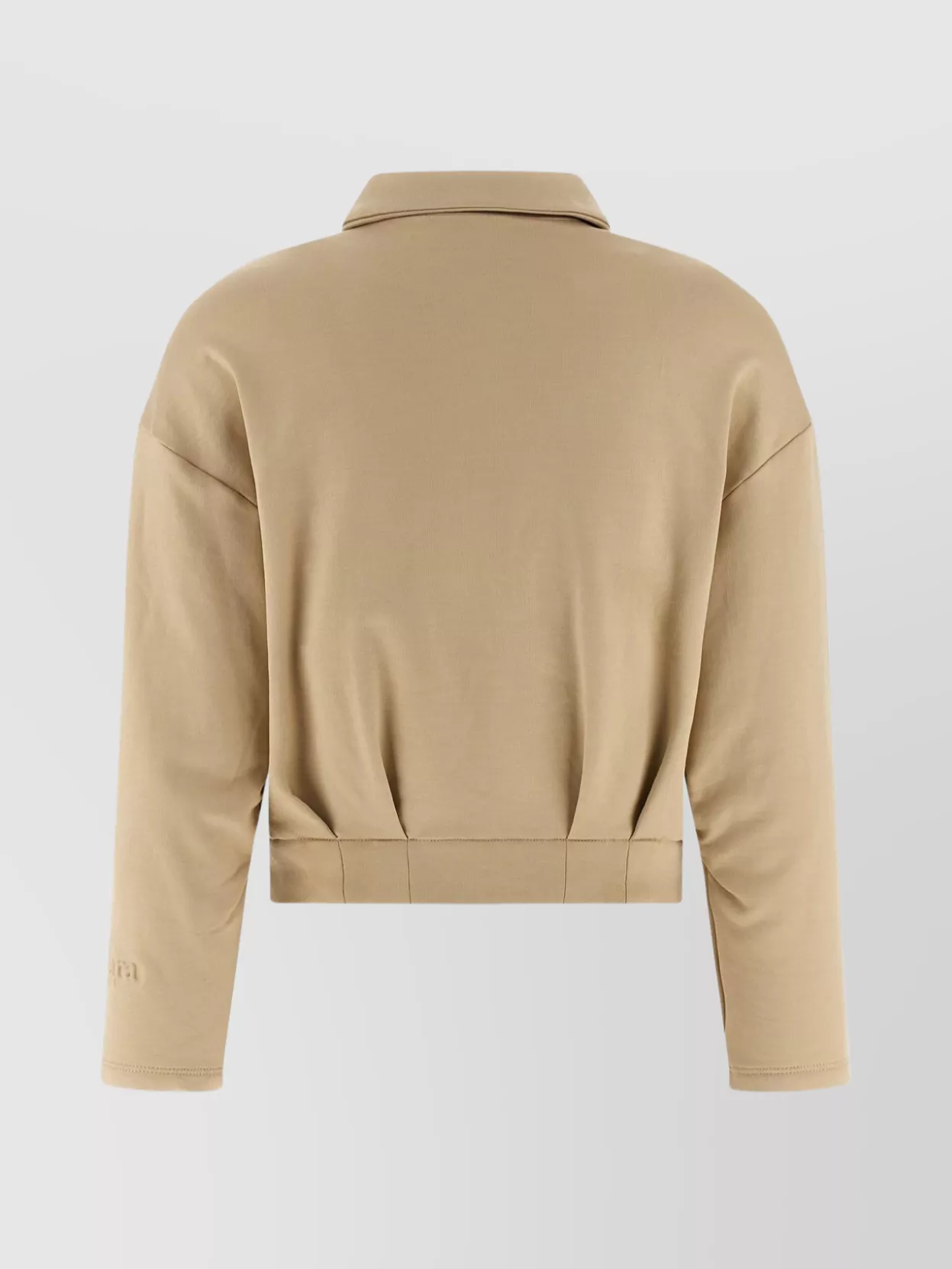 Max Mara Collared Sweatshirt With Front Pockets And Long Sleeves In Brown