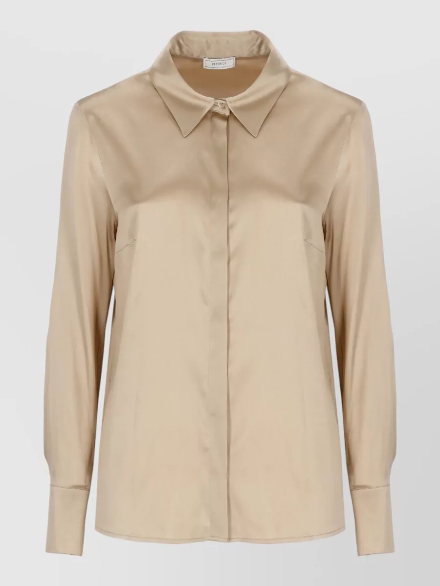 Peserico silk long-sleeve shirt
