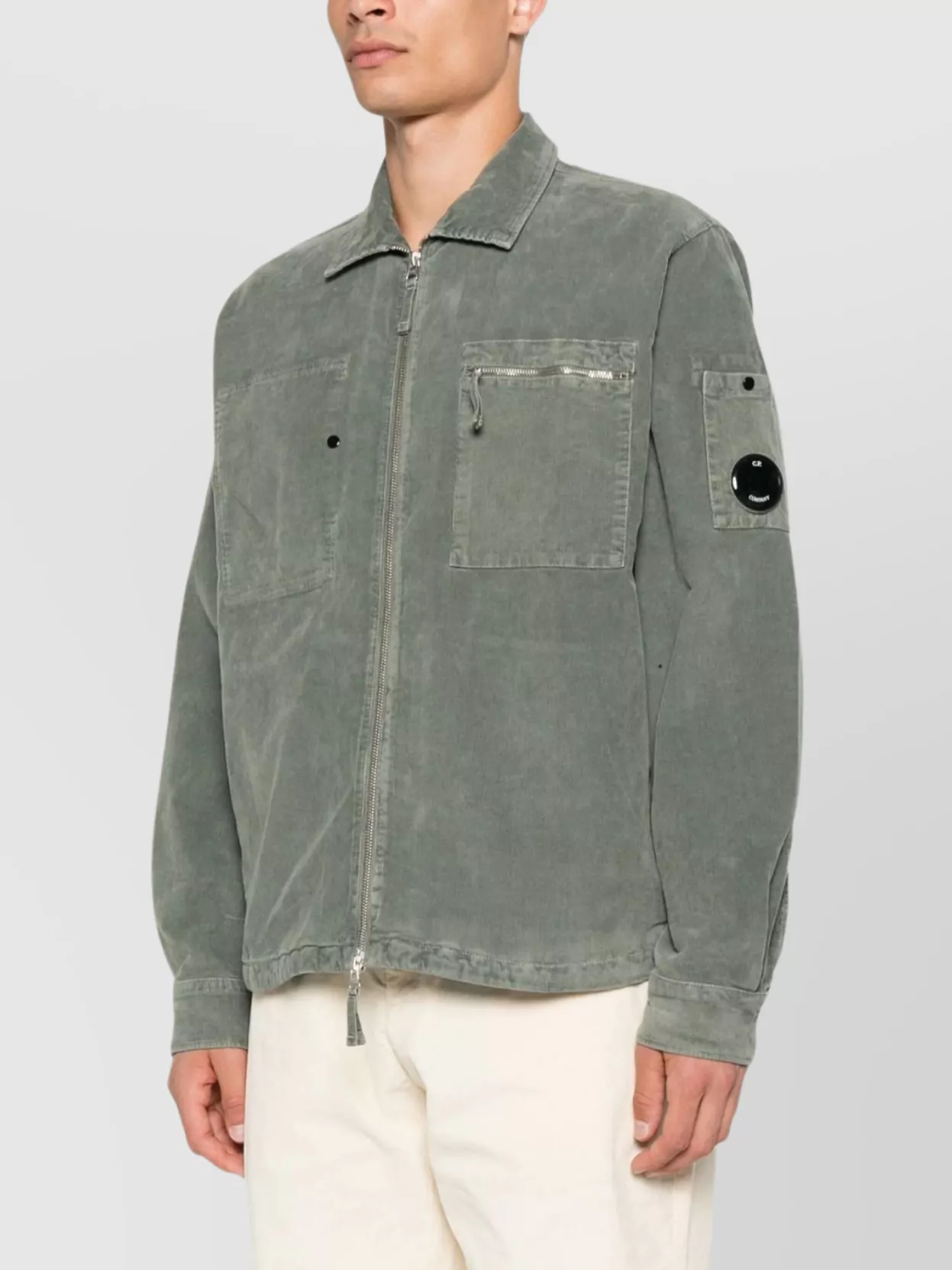 C.p. Company Zipped Overshirt Chest Pockets