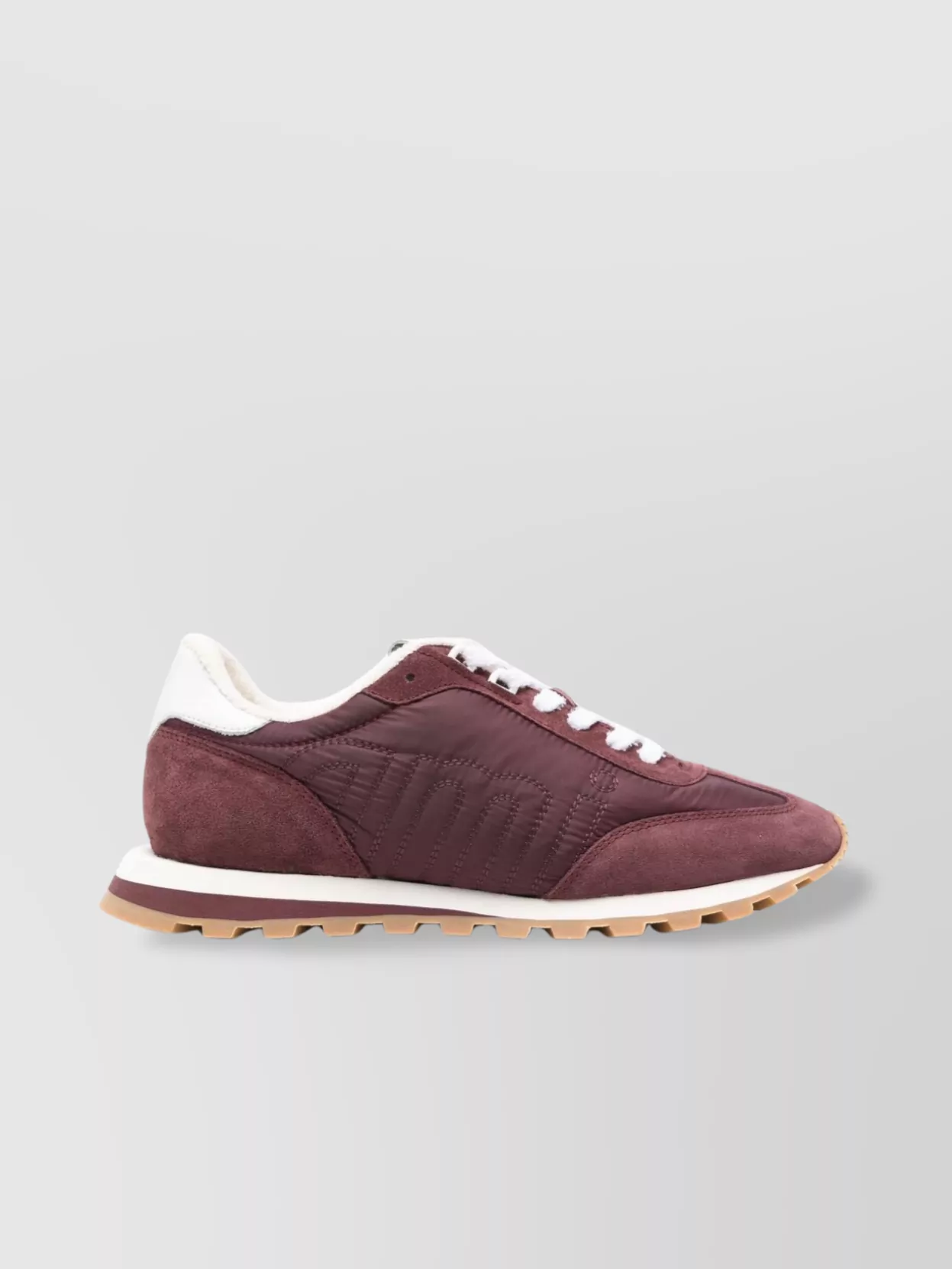 Ami Alexandre Mattiussi Low Top Sneakers With Suede Panels And Rubber Sole