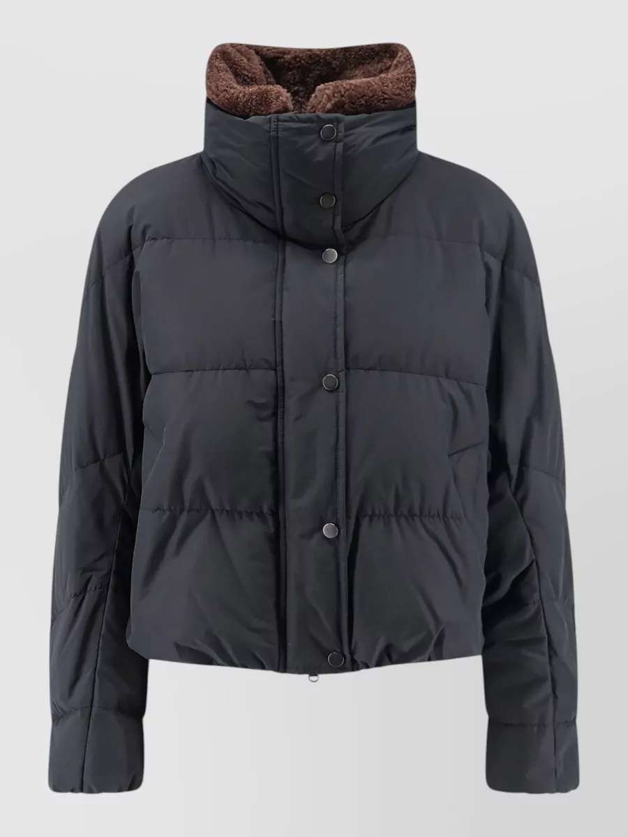 Brunello Cucinelli down cropped quilted puffer jacket