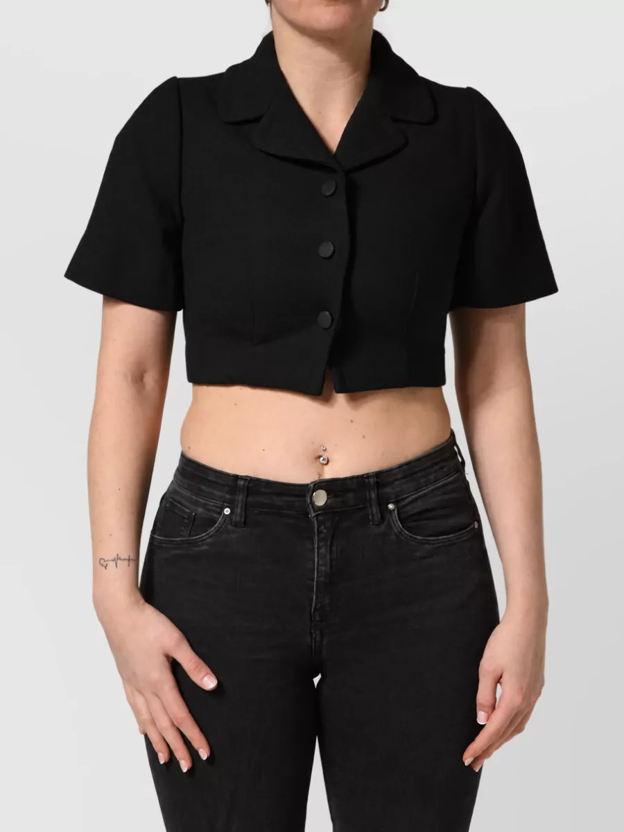 Dolce&Gabbana Cropped short-sleeve blouse