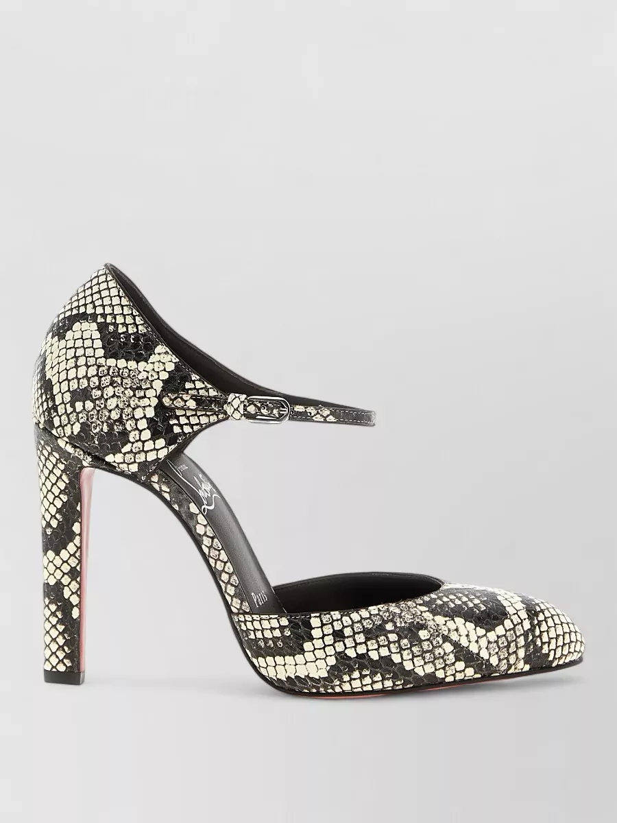 Christian Louboutin Elaphe Leather Almond-Toe Pumps
